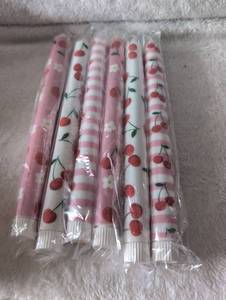 lot 2507 image: Pink Cherry Pattern LED Candles Set of 6