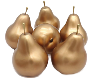 Set of 6 Fruit Figurines Pears