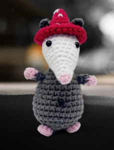 Knitted Possum Car Charm Ornament