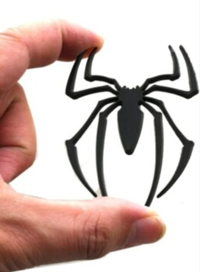 lot 2520 image: 4 Piece 3D Black Spider Sticker Decals