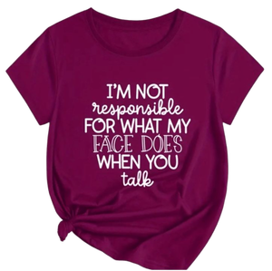 lot 2547 image: Womens Burgundy Graphic T-Shirt - Size 5XL