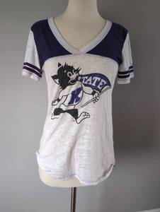 lot 2550 image: Blue 84 Kansas State University Wildcats Mascot T-Shirt - Size Large