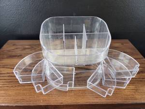 lot 4308 image: Clear Acrylic Multi-Compartment Organizer Set