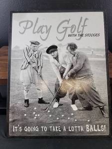 lot 4342 image: Three Stooges Play Golf Comedy Poster