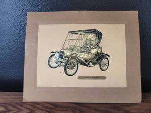 lot 3633 image: 1910 Brush Runabout Automobile Print