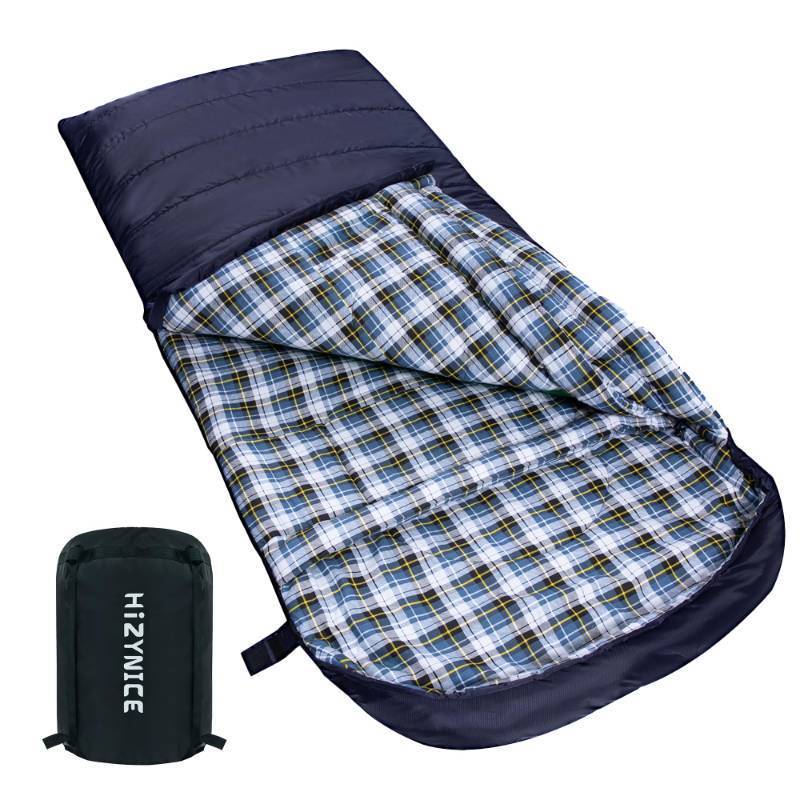 lot 50853 image: HiZYNICE Sleeping Bags for Adults Large Wide Cold Weather 0 Degree XL XXL Plus Size Oversized,Navy Blue Right Zip - Retail $70