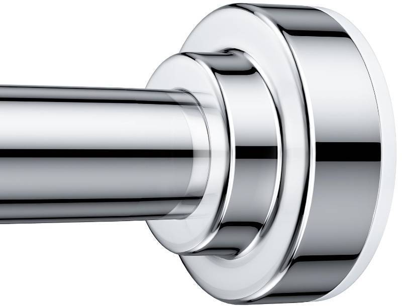 lot 50868 image: TEECK Shower Curtain Rod, 32-80 inch Adjustable Spring Tension Curtain Rod, Never Rust Anti-Slip Shower Curtain Rod for Bathroom, No Drilling, Never Collapse, Easy to Use, Silver - Retail $20