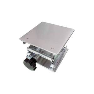 lot 51068 image: 8 x 8,Stainless Steel Lab Jack Scissor Stand Platform,Lab Lift Stand Table, Scientific Scissor Lifting Jack Platform,Expandable Lift Height Range 80mm-326mm,Maximum Support Weight 50kg - Retail $27