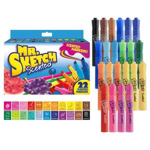 lot 58215 image: Mr. Sketch Scented Markers, Chisel Tip, Assorted Colors, 22 Count - Fun for Kids, Coloring, Spark Creativity, Arts & Crafts - Retail $16
