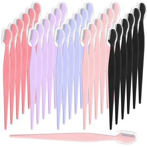 lot 58227 image: 28 Pcs Eyebrow Razors, Multipurpose Face Razors for Women, Dermaplane Razor for Women Face, Exfoliating Facial Razor with Precision Cover, Eyebrow Shaper Trimmer Shaver for Men&Women (Multicolor) - Retail $7
