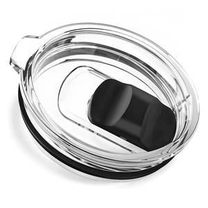 lot 58241 image: Replacement Mug Lid Compatible with Ember 10 oz Mug, Magnetic Slider Lid, Splash Proof Tumbler Lid Replacement, BlackClear - Retail $8
