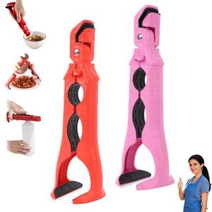 lot 58257 image: 3-in-1 Hot Plate Gripper, Anti Scald Plate Gripper, Multi-Angle Anti-Scald Bowl Holder Clip & Hot Plate Grabber Tool with Lock, Kitchen Utensil For Bowls Pans Dishes (2PCS) - Retail $7