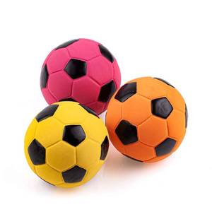 lot 58258 image: CHIWAVA 1PCS 2.7 Squeak Latex Dog Toy Football Chew Fetch Throw Ball for Medium Dogs Interactive Play - Retail $10