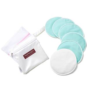 lot 58272 image: Momcozy Reusable Nursing Pads, Innovative Use of One Way Moisture-Wicking Fabric & 4 - Layer Washable Breast Pads, Super Absorbent and Large Capacity, 6 Pack  Wet and Dry Separation Bag  Wash Bag - Retail $15