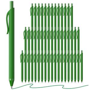 lot 58274 image: InkSlick 50 Pack Green Ink Pens - Bulk Pens, 1.0MM Medium Point Ballpoint Pens, Smooth Writing No Bleed Retractable Ball Point Pen (Green) - Retail $18