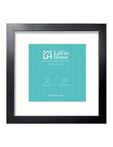 lot 58277 image: LaVie Home 12x12 Picture Frame Black Poster Frame,Display Pictures 8x8 with Mat or 12x12 Without Mat, Stable and Sturdy Frame and Polished Plexiglass, Horizontal and Vertical Format of The Walls - Retail $8
