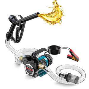 lot 61665 image: SEESII Diesel Transfer Pump 12V 13 GPM Electric Fuel Transfer Pump Kit with Nozzle & Hoses for Transferring Diesel, Kerosene, Portable DC Oil Pump for Boat Truck Home, Farm Fueling - Retail $80