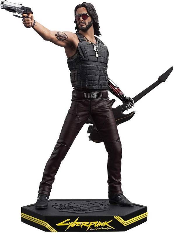 lot 26714 image: Cyberpunk 2077 Johnny Silverhand Figure, Multicolor, 9.5 inches - Retail $64