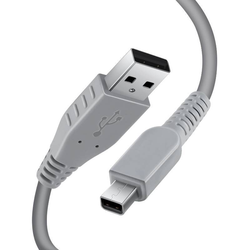 lot 40542 image: KOOWOD 3DS Charger USB Cable - 4.9FT OEM Original Replacement Power Charging Cord for 3DS, 2DS, DSi (Bulk Packaging) (1) - Retail $7