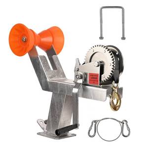 lot 2404 image: Fanthorn Boat Trailer Winch Stand with Trailer Roller, Boat Trailer Winch Post Stand with 1200lbs inch, Fits 3X 4 Boat Trailer Tongue,Trailer Winch Stand for Fishing Boats, Motor & Speed Boats - Retail $110