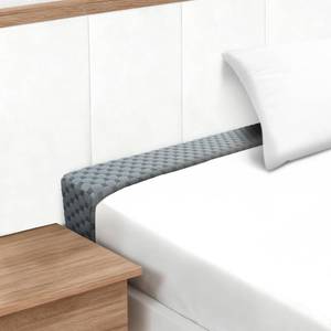 lot 2434 image: Headboard Bed Gap Filler, High Density Foam Mattress Extender Pillow, Removable, Gray, 78x4x12 - Retail $59