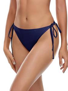 lot 2442 image: Ocean Blues Womens Navy Blue Tie Sides Swim Bottoms Triangle Bikini Bottom Size Small&nbsp