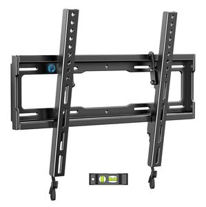 lot 2456 image: Pipishell Tilt TV Wall Mount Bracket Low Profile for Most 23-55 Inch LED LCD OLED 4K Flat Curved TVs up to 99lbs Max VESA 400x400mm, 8° Tilting for Anti-Glaring, Fits 8-16 inch Wood Stud