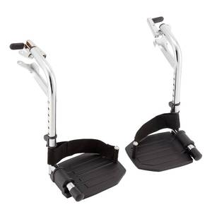 lot 2459 image: Invacare Wheelchair Legrest with Heel Loops &amp Swing-Away Design, Adjustable Footrest Length and Flip-Up Aluminum Footplate, Easy-to-Install, Compatible with Most US Wheelchairs &amp Transport Chairs