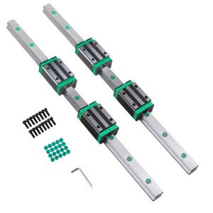 lot 2461 image: CNCYEAH Linear Guide Rail 2PCS HGR20 1000mm Linear Slide Rail Guide Rail 4PCS HGH20CA Square Block Bearings for DIY CNC Routers Kit Lathes Mills - Retail $65