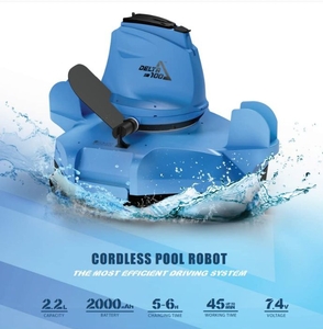 lot 2529 image: Kokido Delta 100 Cordless Robotic Pool Cleaner - Retail $150
