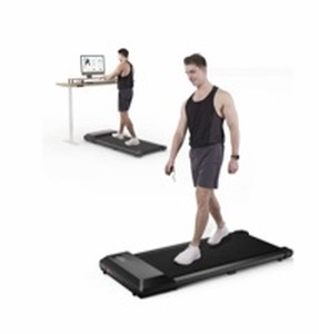 lot 2546 image: Walking Pad 2 in 1 Under Desk Treadmill, Low Noise Walking Pad Running Jogging Machine with Remote Control for Home Office(Black) - Retail $215