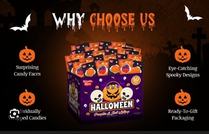 lot 3519 image: Halloween Lollipops 50 Pack Assorted Flavors - Retail $12