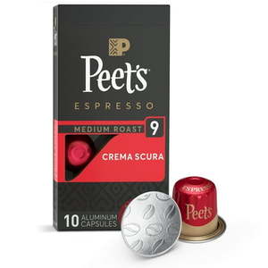 lot 3541 image: Peet s Coffee Crema Scura Premium Medium Roast Intensity 9 Espresso Coffee Pods  10 Count&nbsp
