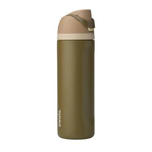 lot 3590 image: Owala 24oz FreeSip Stainless Steel Water Bottle - Hearth & Hand with Magnolia - Olive a Sudden - Retail $30