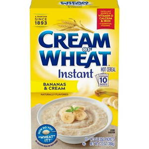 lot 3591 image: Cream of Wheat Instant Hot Cereal Bananas and Cream 10 Packets&nbsp