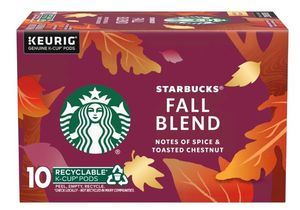 lot 3606 image: Starbucks Fall Blend K-Cup Coffee Pods 10 Count (NO VISIBLE EXP DATE)