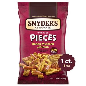 lot 3628 image: PACK OF 2 SNYDERS PRETZEL PIECES, HONEY, MUSTARD &amp ONION 8 OZ&nbsp