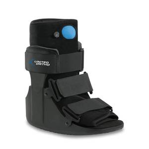 lot 3635 image: United Ortho USA14115 Short Air Cam Walker Fracture Boot, Medium, Black - Retail $60