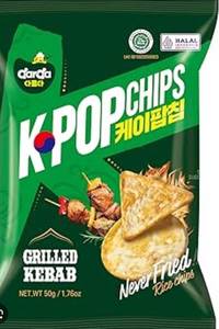lot 3736 image: K-Popchip Grilles Kebab chips 1.76OZ 2 pack  - Retail $0