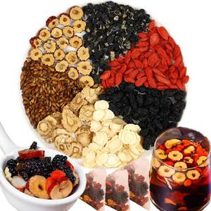 lot 3759 image: Ginseng Five Treasures Tea - Kidney Tea Formula Eight Treasure, Mulberry Herbal Tea 8 Precious Ingredients Ginseng-Infused Teas, Six Treasures Cleanse Detox Health Teabag For Women & Men (1) - Retail $15