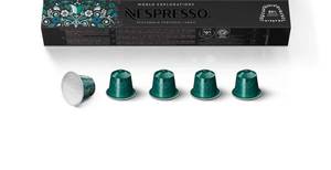 lot 3767 image: Nespresso Capsules Original Line, Stockholm Fortissio Lungo, Dark Roast Coffee, 10 Count Coffee Pods - Retail $48