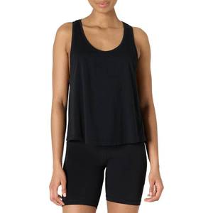 lot 3780 image: Amazon Essentials Womens Active Soft Cotton Racerback Relaxed Fit Lightweight Yoga Workout Tank with Drop Armholes, Black, Medium - Retail $14
