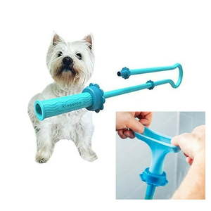 lot 106 image: Rinseroo Slip-on  No-Install Dog Bather. Portable Pet Showerhead and Sink Attachment Hose  Stretch-On Dog Wash Sprayer (Note Tub Spout Warning)