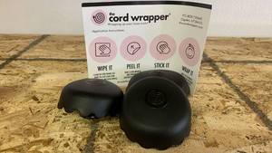 lot 118 image: The Cord Wrapper Cable Management System - 3 Pack Black
