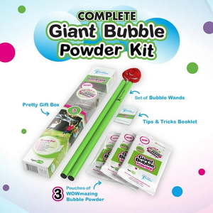 lot 252 image: WOWmazing Giant Bubble Powder 4-Piece Kits