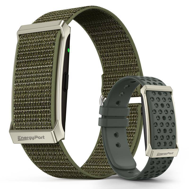 lot 22619 image: EnergyPort Fitness Tracker,Wearable Health Smart Bracelet Band with Blood Oxygen 170 Sport Mode 60-Day Battery,Lifetime Membership,Activity Tracking Heart Rate Sleep Monitor for Android iOS,2 Bands - Retail $120