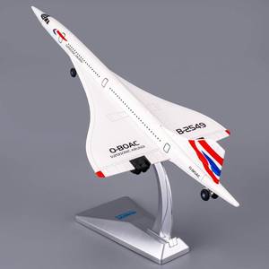 lot 43477 image: BDTCTK 1168 Concorde Supersonic Airliner Model Airplane Toys, Zinc Alloy Diecast Toy Cars with Sounds and Lights Vehicles for Kids Boy Girl Gift (White) - Retail $30