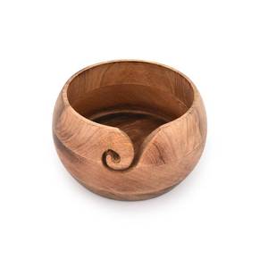 lot 45899 image: NIRMAN Wooden Yarn Bowl Portable Knitting Yarn Bowl Christmas Gifts for Women Knitting Crochet Knit Picker Yarn Bowl (7 x 7 x 4) - Retail $15