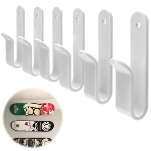 lot 45906 image: IRENPORU 3 Pack Horizontal Snowboard Wall Mount Clips Snowboard Rack Wall Mount Snowboard Mount Storage Snowboard Wall Mount for Room (White) - Retail $12