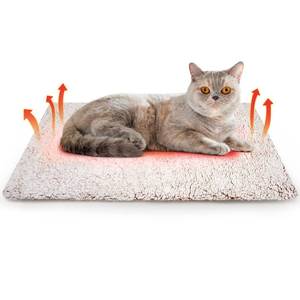 lot 45912 image: Buvlnee Self Warming Cat Bed Mat, Self Heating Mat for Dog, Extra Warm Thermal Pet Pad with Non-Slip Bottom, Removable Washable Cover for Indoor Outdoor Non Electric (Khaki, 18x24in)